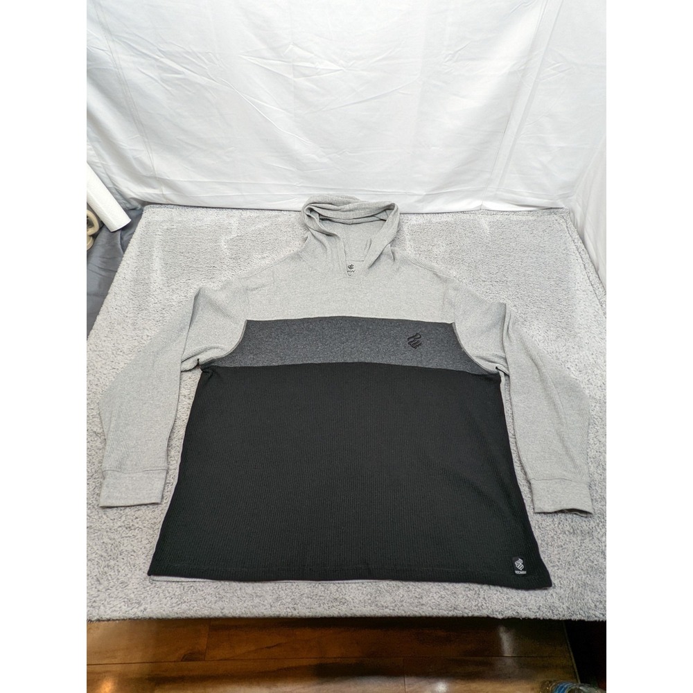 Rocawear Waffle Knit Pullover Hoodie 4XL Gray Embroidered Logo